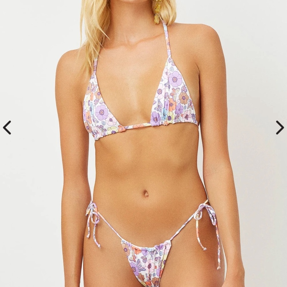 Frankies Bikinis Tia Triangle top mariposa print